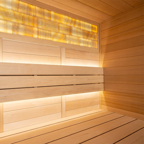 AWT Sauna E1624B Hemlock 180x150 6kW TheWall