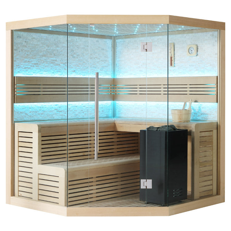 AWT Sauna B1101C Hemlock 180x180 9kW EOS BiO-Cubo