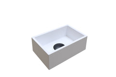 Ink Break opzet fonteinkom rechthoek 27x18cm polystone - glans wit