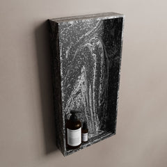 MONDIAZ EASY Nis 59,5x29,5cm in solid surface kleur Lava. 1 vak  geschikt voor in- of opbouw