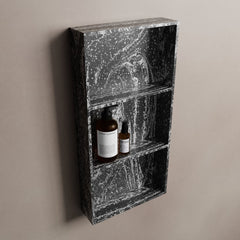 MONDIAZ EASY Nis 149,5x29,5cm in solid surface kleur Lava. 2 vakken geschikt voor in- of opbouw