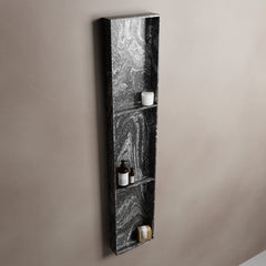 MONDIAZ EASY Nis 149,5x29,5cm in solid surface kleur Lava. 3 vakken  geschikt voor in- of opbouw