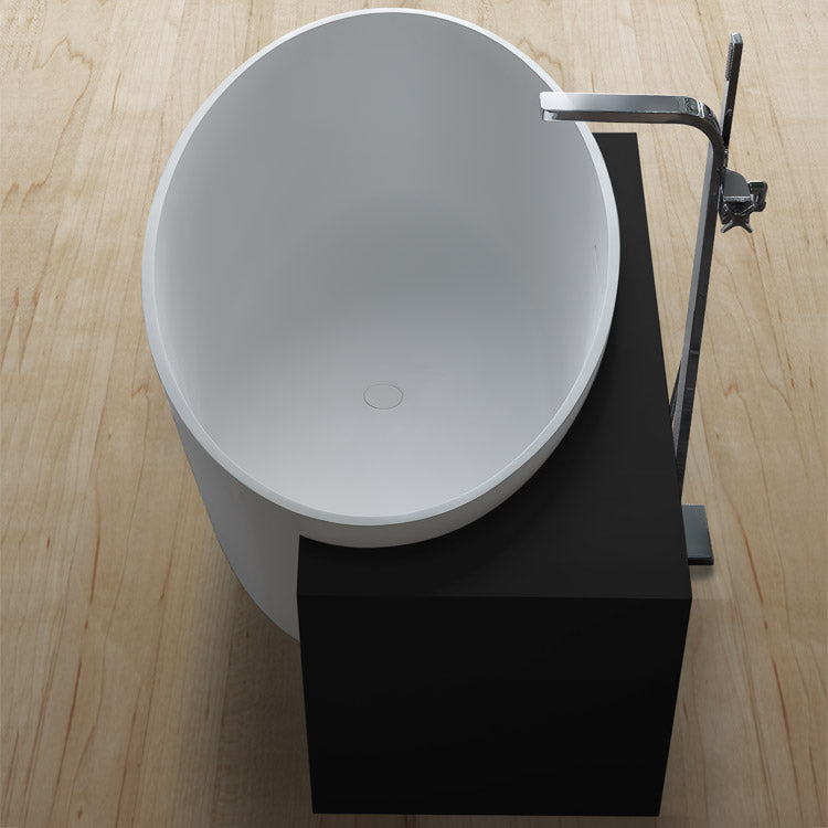 StoneArt Vrijstaand Badkuip BS-550 - zwart-wit mat - 170x93
