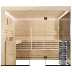 AWT Sauna E1205A Pappelholz 266x198 9kW Cilindro