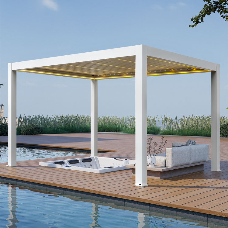 AWT Pergola extreem - wit/antraciet - elektrisch