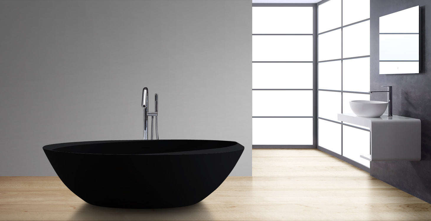 StoneArt BS-531 -zwart mat - 190x100