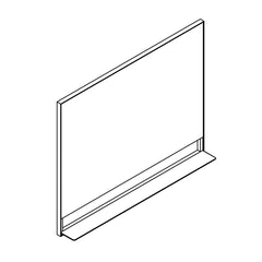 Arcqua Reflect spiegel met planchet aluminium 100x80cm mat zwart