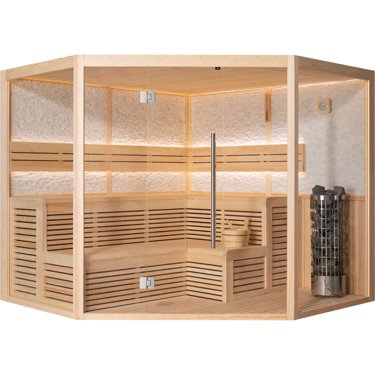 AWT Sauna E1816XL Pinienholz 240x240 9kW Cilindro