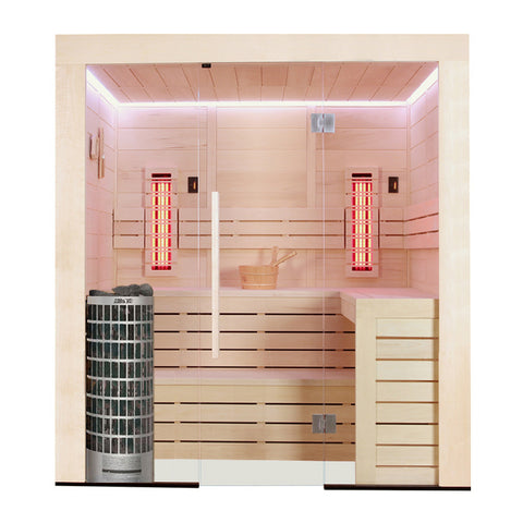 AWT Sauna E1202B-IR populier 202x198 9kW Cilindro