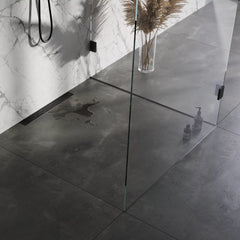 BRAUER Douchegoot met standaard rooster en flens voor wandmontage 7 x 60 zwart