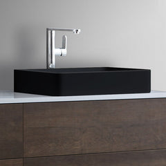 StoneArt Wastafel LC111 zwart 55x35cm mat