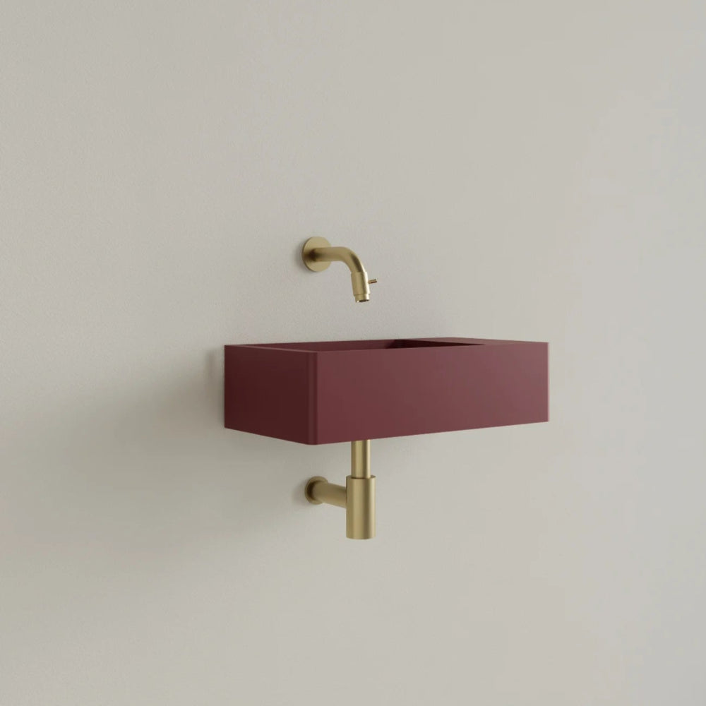 Fontein Gliss Design Freya Solid Marble Mat wijn rood - 40x22x10 cm