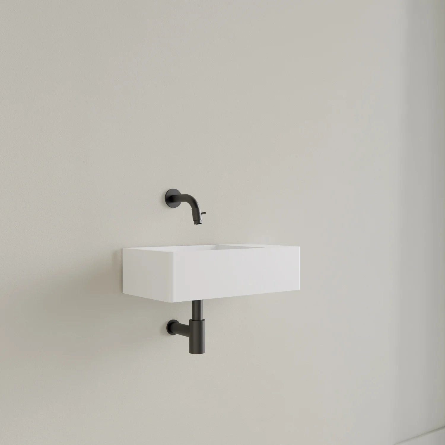 Fontein Gliss Design Freya Solid Marble glans wit - 40x22x10 cm