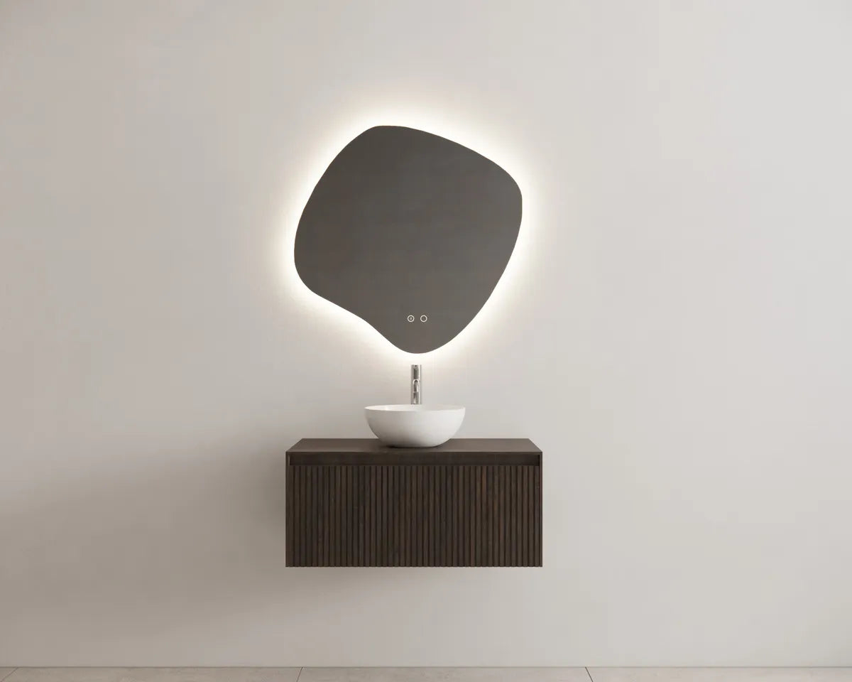 Gliss Design Timotheus badmeubel met ribbelfront incl. topplaat - Charcoal