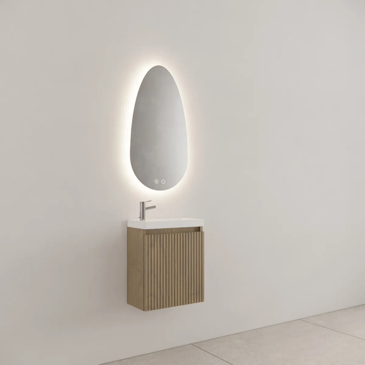 Gliss Design Timotheus toiletmeubel met ribbelfront 40cm