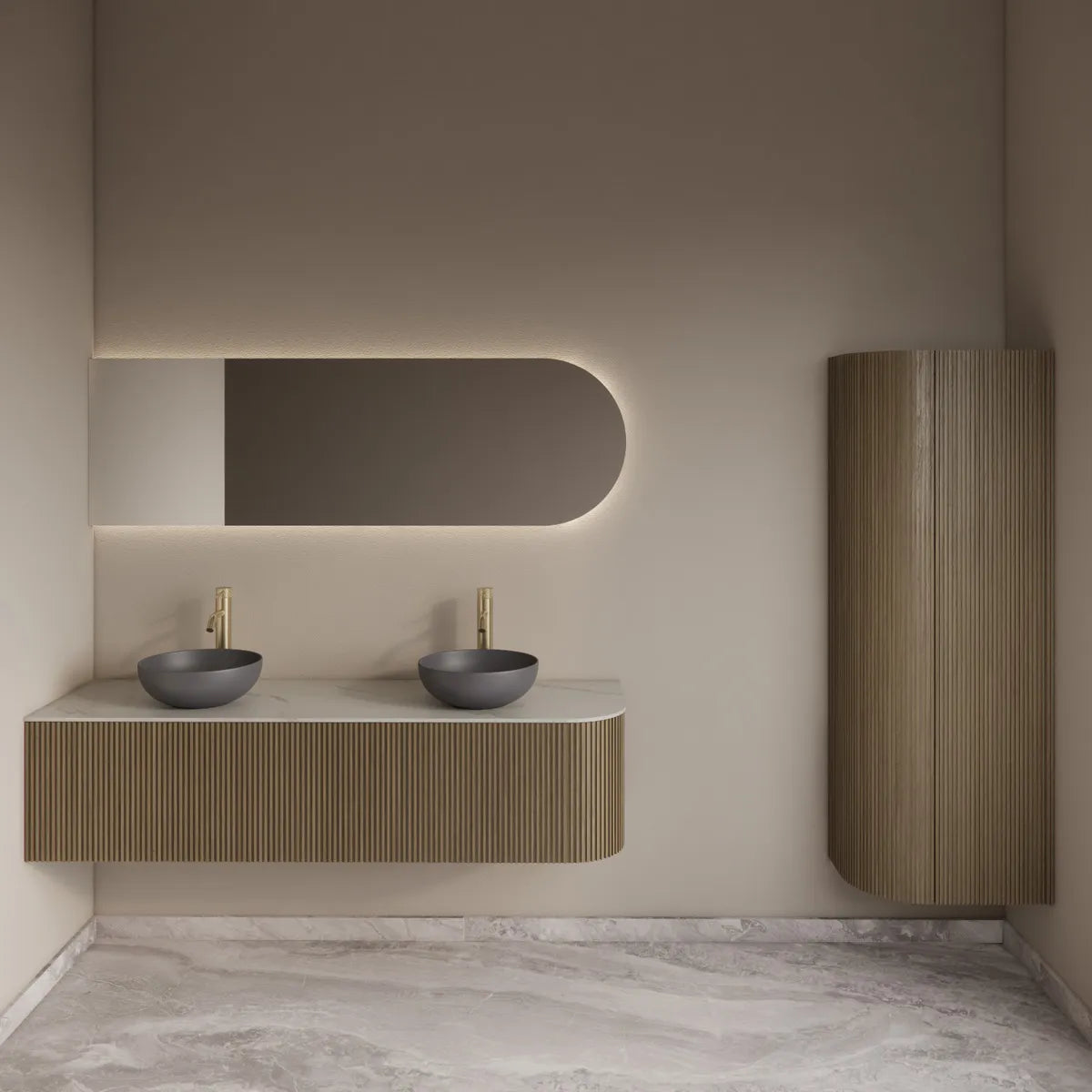 Gliss Design Zelus badkamerspiegel - Directe en indirecte LED verlichting - Sensor bediening - Met spiegelverwarming