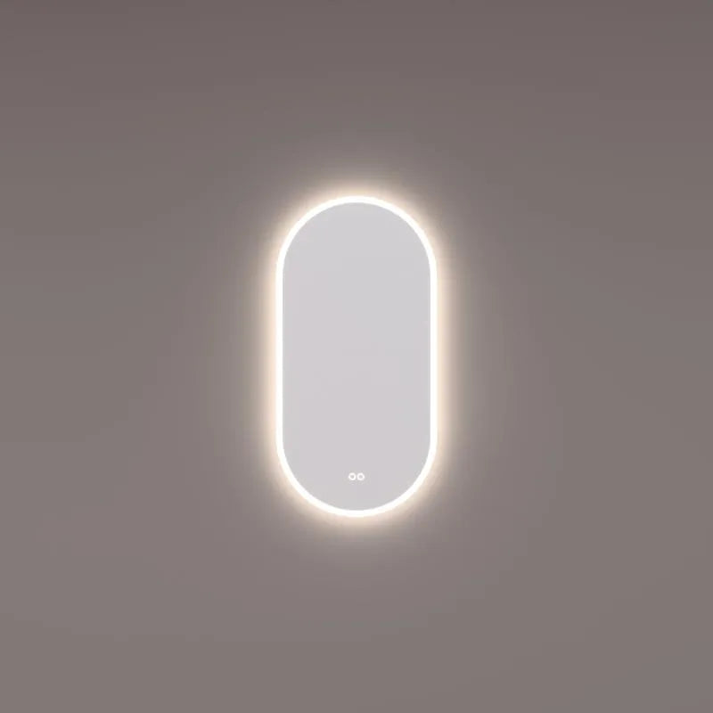 Hipp Design 13900 ovaal rechte spiegel met LED en spiegelverwarming