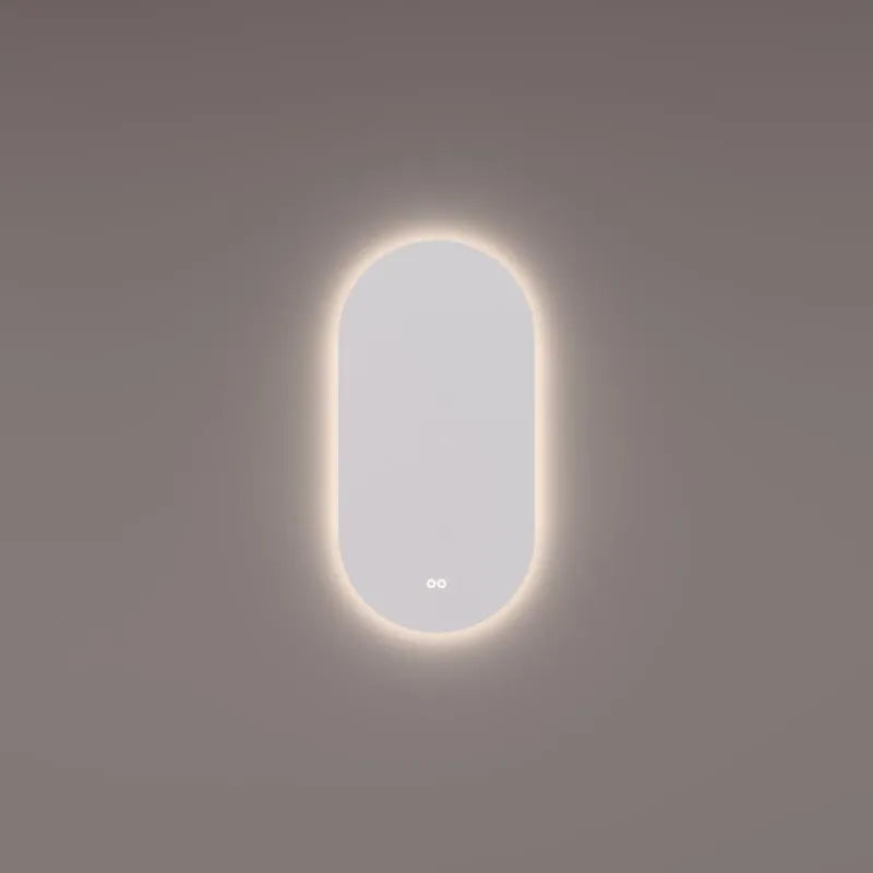 Hipp Design 14900 ovaal rechte spiegel  met indirecte LED en spiegelverwarming