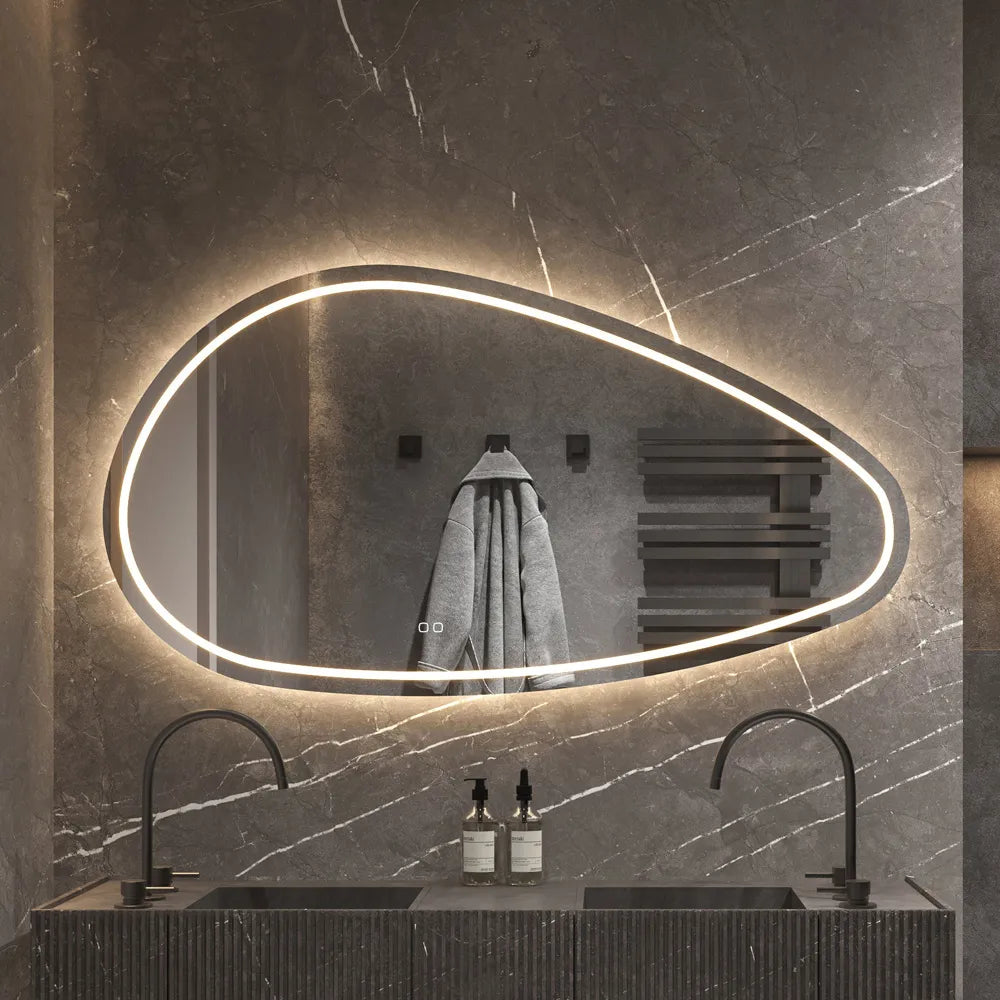 Hipp Design Phantom organische spiegel met verlichting en verwarming