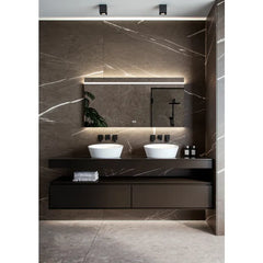 Hipp Design 4500 spiegel met LED streep, backlight en spiegelverwarming