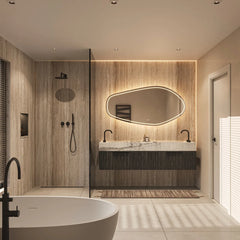 Hipp Design Phantom spiegel organisch met LED verlichting en spiegelverwarming