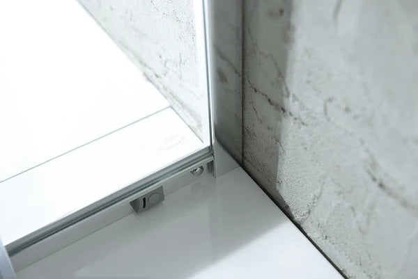 Van Rijn ST02LP150ZW douchecabine hoekinstap 80cm deur 80cm zijwand zwart
