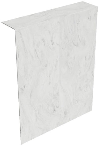 MONDIAZ HOPE Toiletplaat SET solid surface achterwand 100x125cm met Planchet 100x23cm in de kleur Opalo, niet voorgeboord.