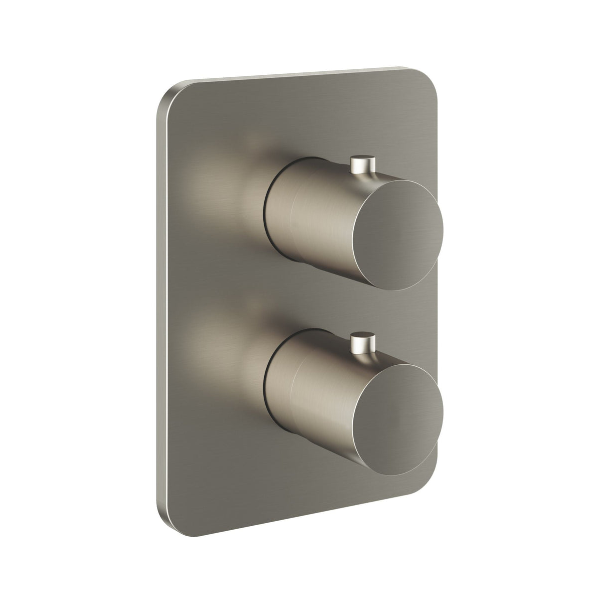 Hotbath Gal GL009EXT afbouwdeel - inbouw thermostaat met 2-weg stop-omstel - Geborsteld Nikkel