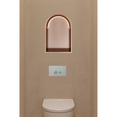 Hotbath &MORE Inbouwbox of inbouwnis Toogmodel - 30x45x10cm - met LED - IP44 - Geborsteld koper PVD