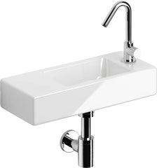 Clou InBe fonteinset Keramiek Wit (incl. Kraan Afvoerplug en Sifon)