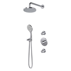 Hotbath Buddy IBS12 inbouw doucheset - 3-standen handdouche - 20cm hoofddouche - 15cm plafondbuis - glijstang - Chroom