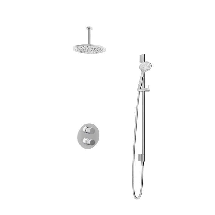 Hotbath IBS1A Buddy inbouw doucheset - ronde 3 standen handdouche - 30cm hoofddouche - plafondbuis 15cm - glijstang - Chroom