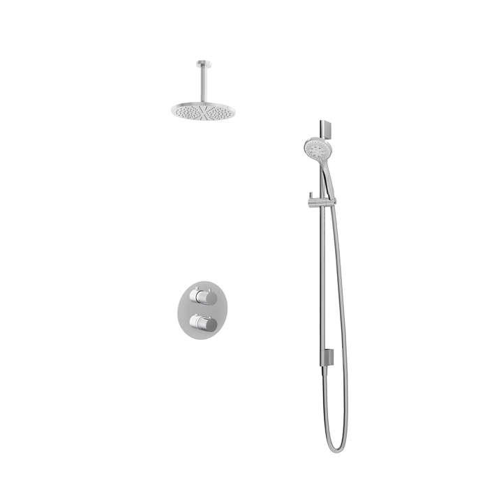 Hotbath IBS1A Buddy inbouw doucheset - ronde 3 standen handdouche - 20cm hoofddouche - plafondbuis 15cm - glijstang - Chroom