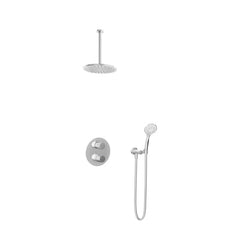 Hotbath IBS1A Buddy inbouw doucheset - ronde 3 standen handdouche - 25cm hoofddouche - plafondbuis 30cm - zonder glijstang - Chroom