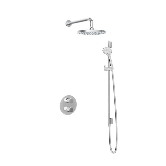 Hotbath IBS1A Buddy inbouw doucheset - ronde 3 standen handdouche - 25cm hoofddouche - wandarm - glijstang - Chroom