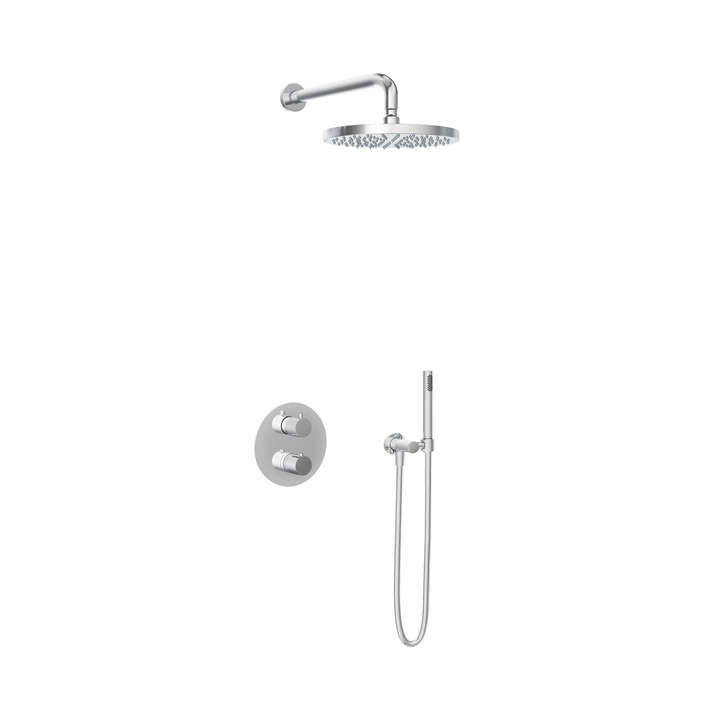 Hotbath IBS1A Buddy inbouw doucheset - staafhanddouche - 30cm hoofddouche - wandarm - zonder glijstang - Chroom