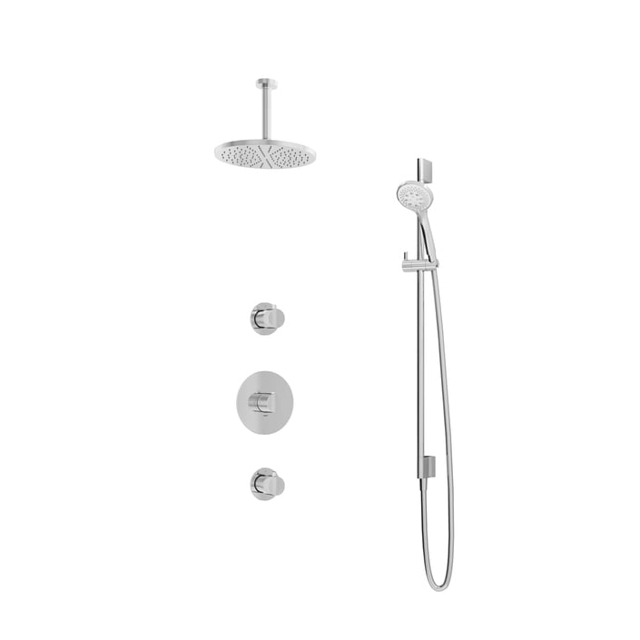 Hotbath IBS1 Buddy inbouw doucheset - ronde 3 standen handdouche - 25cm hoofddouche - plafondbuis 15cm - glijstang - Chroom