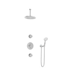 Hotbath IBS1 Buddy inbouw doucheset - ronde 3 standen handdouche - 25cm hoofddouche - plafondbuis 15cm - zonder glijstang - Chroom