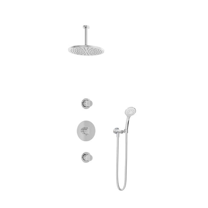 Hotbath IBS1 Buddy inbouw doucheset - ronde 3 standen handdouche - 30cm hoofddouche - plafondbuis 15cm - zonder glijstang - Chroom