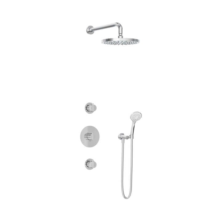 Hotbath IBS1 Buddy inbouw doucheset - ronde 3 standen handdouche - 25cm hoofddouche - wandarm - zonder glijstang - Chroom