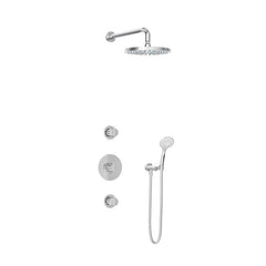 Hotbath IBS1 Buddy inbouw doucheset - ronde 3 standen handdouche - 25cm hoofddouche - wandarm - zonder glijstang - Chroom