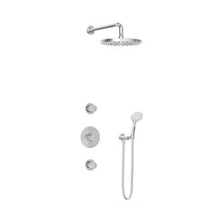 Hotbath IBS1 Buddy inbouw doucheset - ronde 3 standen handdouche - 30cm hoofddouche - wandarm - zonder glijstang - Chroom