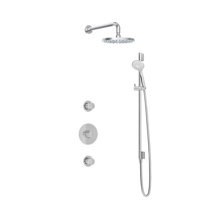 Hotbath IBS1 Buddy inbouw doucheset - ronde 3 standen handdouche - 20cm hoofddouche - wandarm - glijstang - Chroom