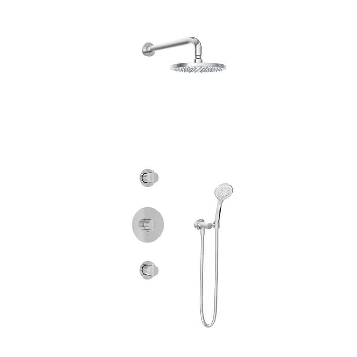Hotbath IBS1 Buddy inbouw doucheset - ronde 3 standen handdouche - 20cm hoofddouche - wandarm - zonder glijstang - Chroom