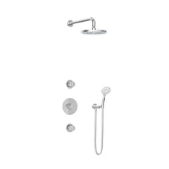 Hotbath IBS1 Buddy inbouw doucheset - ronde 3 standen handdouche - 20cm hoofddouche - wandarm - zonder glijstang - Chroom