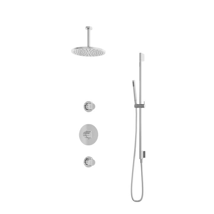 Hotbath IBS1 Buddy inbouw doucheset - staafhanddouche - 25cm hoofddouche - plafondbuis 15cm - glijstang - Chroom