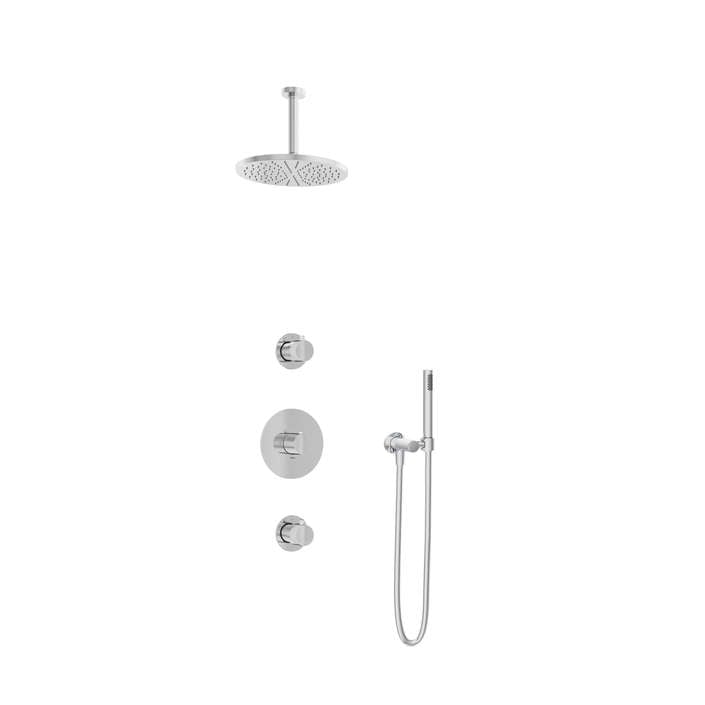 Hotbath IBS1 Buddy inbouw doucheset - staafhanddouche - 25cm hoofddouche - plafondbuis 15cm - zonder glijstang - Chroom