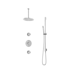 Hotbath IBS1 Buddy inbouw doucheset - staafhanddouche - 25cm hoofddouche - plafondbuis 30cm - glijstang - Chroom