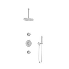 Hotbath IBS1 Buddy inbouw doucheset - staafhanddouche - 25cm hoofddouche - plafondbuis 30cm - zonder glijstang - Chroom
