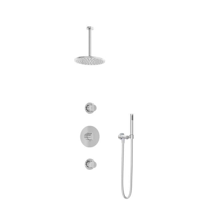 Hotbath IBS1 Buddy inbouw doucheset - staafhanddouche - 20cm hoofddouche - plafondbuis 30cm - zonder glijstang - Chroom